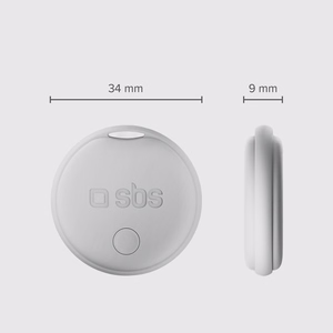 SBS Track My Circle locator compatible with Apple Find My set of 2 - white