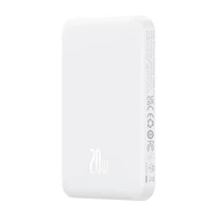 Magnetinis mini maitinimo blokas "Baseus" 5000 mAh, USB-C 20W (baltas)