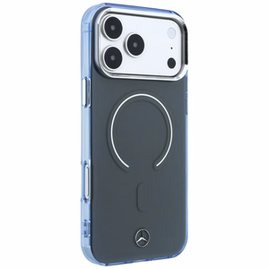 Mercedes Double Layer Iconic Logo dėklas, skirtas iPhone 18 Pro Max / 17 Pro Max, suderinamas su MagSafe – tamsiai pilkas