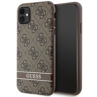 Guess GUHCN61P4SNW iPhone 11 / Xr rudas kietasis dėklas 4G Stripe