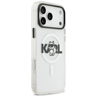 Karl Lagerfeld IML Choupette Sketch Logo magnetinis dėklas telefonui iPhone 17 Pro - skaidrus
