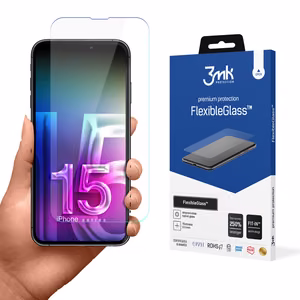 Hibridinis stiklas 3mk FlexibleGlass v2.0 Apple iPhone 15 Pro Max