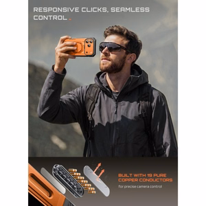 Supcase Grip Pro Mag MagSafe dėklas iPhone 18 Pro / 17 Pro – oranžinis