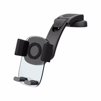 Automobilinis universalus telefono laikiklis Blue Star (Long Neck Crystal) juodas