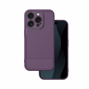 Simple Carbon dėklas telefonui iPhone 15 Pro 6,1" violetinis