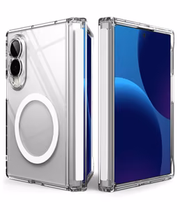 Ringke Fusion Flap Magnetic dėklas, skirtas Samsung Galaxy Z Fold 8, suderinamas su MagSafe – skaidrus
