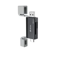 Devia kortelių skaitytuvas 2in1 EL240 USB/USB-C 3.0 juodas
