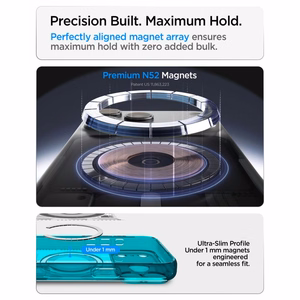 Spigen Ultra Hybrid MagSafe dėklas iPhone 18 Pro / 17 Pro, šviesiai mėlynas