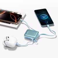 Joyroom JR-PBF27 22.5W 10000mAh išorinė baterija su dviem įmontuotais kabeliais - auksinė