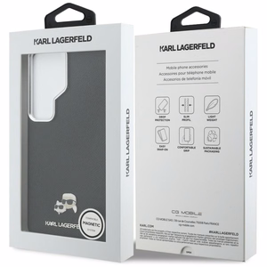 Karl Lagerfeld case Saffiano KC Metal Logo MagSafe for Samsung Galaxy S26 Ultra black