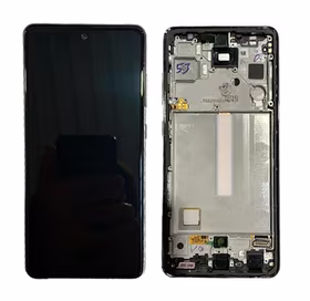 LCD ekranas Samsung A528 A52S 2021 su lietimui jautriu ekranu ir rėmeliu Awesome Purple / Violet originalus (service pack)