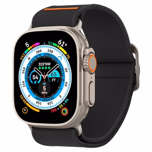 Spigen Fit Lite Ultra dirželis Apple Watch 4/5/6/7/8/9/SE/Ultra (42/44/45/49 mm) - juodas