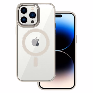 Tel Protect magnetinis skaidrus dėklas telefonui Iphone 15 Pro titano