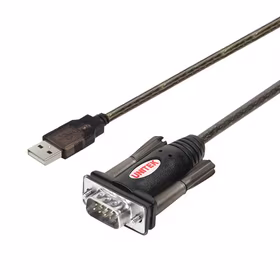 UNITEK Y-105 serijinis kabelis Juoda 1,5 m USB A tipo DB-9