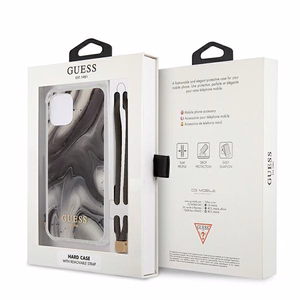 Guess GUHCP12SKSMAGR iPhone 12 mini 5.4 pilkas kietas dėklas Marble kolekcija