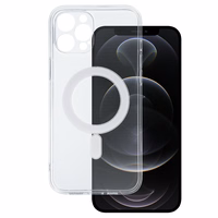 TEL PROTECT MagSilicone dėklas telefonui Iphone 12 Pro Max permatomas