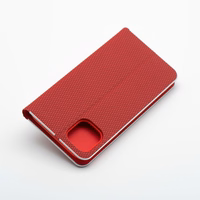 LUNA Book Carbon dėklas telefonui iPhone 16 Plus raudonas