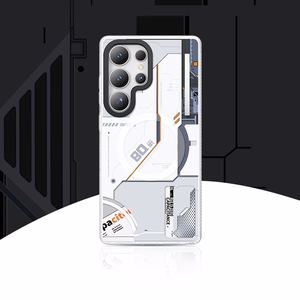 Benks Dynamic magnetinis Mecha dėklas (D045) Samsung Galaxy S25 Ultra telefonui, baltas