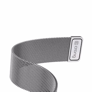 Crong Milano Steel nerūdijančiojo plieno dirželis, skirtas Apple Watch 44 / 45 / 46 / 49 mm, sidabro spalvos