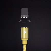 USB kabelis Remax RC-095i rudas "Lightning" 100cm (su magnetiniu atskiriamu galiuku)
