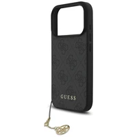 Guess 4G Charms Collection MagSafe dėklas telefonui iPhone 17 Pro - juodas
