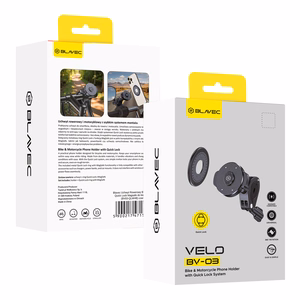 Blavec dviračio laikiklis BV-03 Velo Quick Lock Magsafe vairui (BV03-QLMHB) juodas