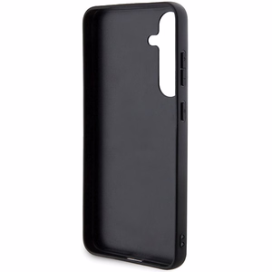 Karl Lagerfeld KLHCS24SPSAKCMPK S24 S921 kietasis dėklas telefonui juodas Saffiano Karl & Choupette Metal Pin