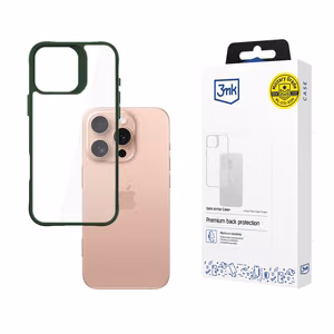 3mk Satin Armor Case+ зелёный для Apple iPhone 16 Pro - прозрачный