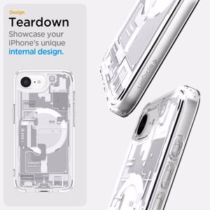 Spigen Ultra Hybrid Magnetinis dėklas telefonui iPhone 16e Zero One - baltas
