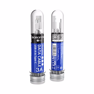 Borofone BX3 USB-A–USB-C laidas, 1 m, 3 A, baltas