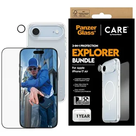 CARE by PanzerGlass flagmanas tyrinėtojas 3in1 dėklas + stiklas + lęšis iPhone Air