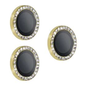 Temperuotas stiklas HARD DIAMOND kamerai (objektyvui) iPhone 17 Pro/17 Pro Max aukso spalvos, 3 vnt.