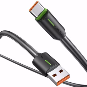 USAMS Laidas USB-C 3A YU Series 1m USB-C/USB-A juodas SJ732USB01 (US-SJ732)