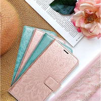 MEZZO knyginis dėklas telefonui SAMSUNG S21 mandala žalia