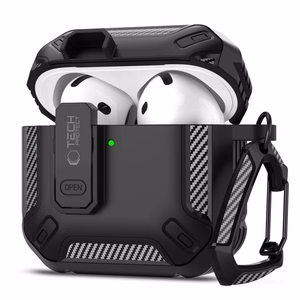 Tech-Protect Carbonox dėklas AirPods 4 - juodas
