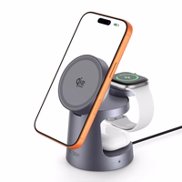 "Tech-Protect QI2.2-25W-A48 3in1" magnetinis belaidis įkroviklis - tamsiai mėlynas