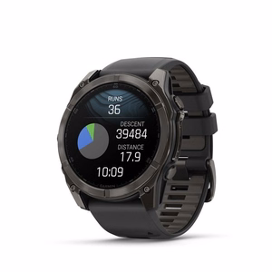 Išmanusis laikrodis Garmin Fenix 8 Sapphire juodas/pilkas