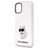 Karl Lagerfeld Ikonik Choupette Dėklas iPhone 11 / Xr - Permatomas