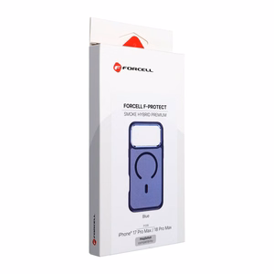 Dėklas, skirtas iPhone 18 Pro Max / 17 Pro Max: Forcell F-Protect Smoke Hybrid Premium, suderinamas su MagSafe, spalva – jūrinė mėlyna