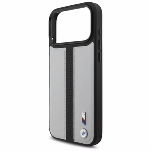 BMW M Perforuoto Dryžio Logotipas Magnetinis Dėklas telefonui iPhone 17 Pro Max - pilkas