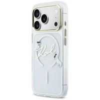 Karl Lagerfeld IML Choupettes Karl Script Logo MagSafe Case for iPhone 17 Pro Max - Clear