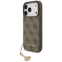 Guess 4G Charms Collection Magnetinis dėklas telefonui iPhone 17 Pro - rudas