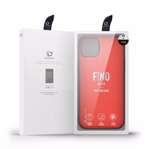 Dux Ducis Fino dėklas telefonui iPhone 14 Plus raudonas, pagamintas iš nailono