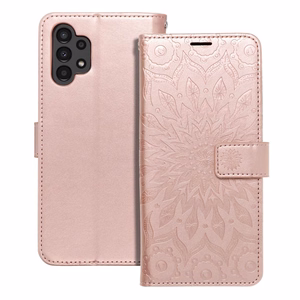 MEZZO knyginis dėklas telefonui SAMSUNG A13 4G mandala rožinis auksas