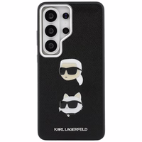 Karl Lagerfeld dėklas Saffiano Double Heads Metal Samsung Galaxy S26 Ultra juodas