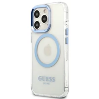 Guess GUHMP13LHTRMB iPhone 13 Pro / 13 6,1" mėlynas/mėlynas hard dėklas Metal Outline Magsafe