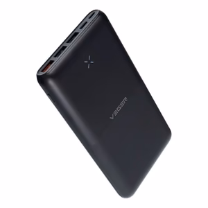 Veger W2060 išorinė baterija PD QC3.0 3A 20W 20000mAh – juoda
