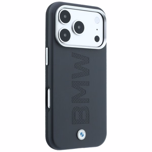 BMW Sign Centered Deboss dėklas, skirtas iPhone 18 Pro Max / 17 Pro Max, suderinamas su MagSafe – pilkas