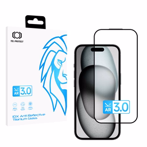 Grūdintas stiklas Tel Protect 10X AR 3.0 AntiReflective Titanium skirtas Iphone 15