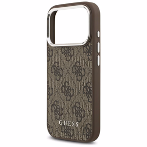 Guess 4G Classic Logo Magnetinis dėklas telefonui iPhone 17 Pro - rudas